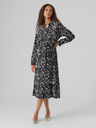 Vero Moda Schwarzes gemustertes Damen-Shirt-Midikleid Vero Moda Cia