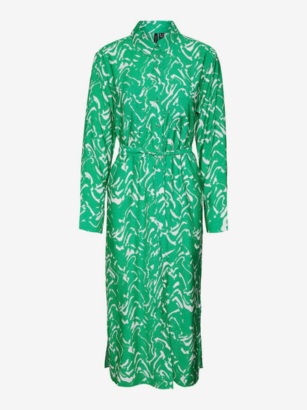 Vero Moda Grünes gemustertes Damen-Shirt-Midikleid Vero Moda Cia