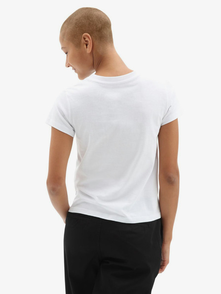 Vans Weißes bedrucktes Vans Flying V Crew Shirt für Frauen