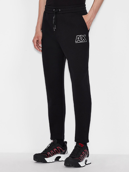 Armani Exchange Schwarze bedruckte Herren-Sweatpants Armani Exchange