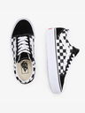 Vans Schwarz-weiß gemusterte Damen-Ledersneakers VANS UA Old Skool Platform