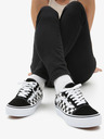 Vans Schwarz-weiß gemusterte Damen-Ledersneakers VANS UA Old Skool Platform