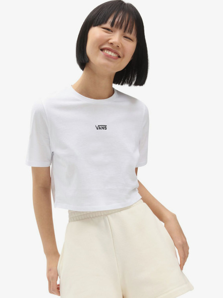 Vans Weißes Damen Cropped T-Shirt VANS Flying V Crop Crew