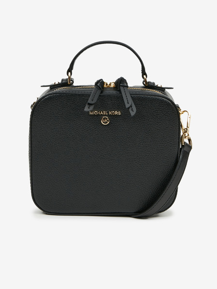 Michael Kors Schwarze Leder Crossbody Michael Kors Jet Set Charm Handtasche