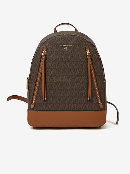 Michael Kors Dunkelbrauner gemusterter Damen-Rucksack von Michael Kors