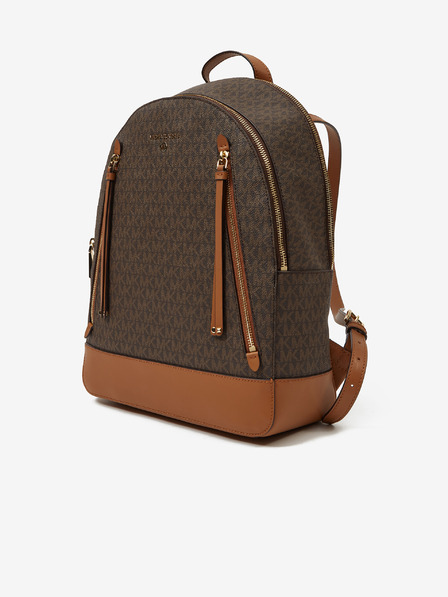 Michael Kors Dunkelbrauner gemusterter Damen-Rucksack von Michael Kors