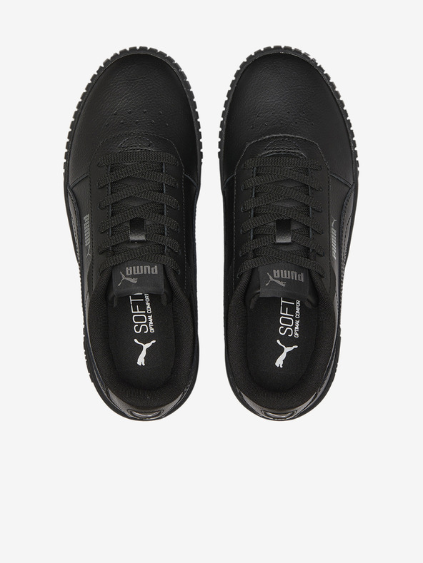 Puma Schwarze Damen Leder Turnschuhe Puma Carina 2.0