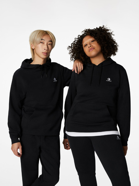 Converse Schwarzer Unisex-Kapuzenpullover von Converse