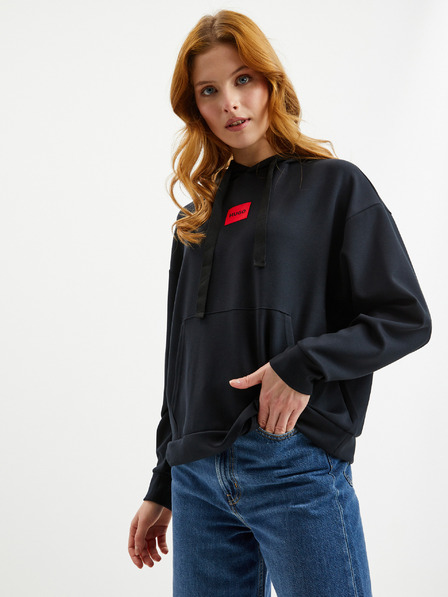 HUGO HUGO schwarzer Damen-Kapuzenpullover