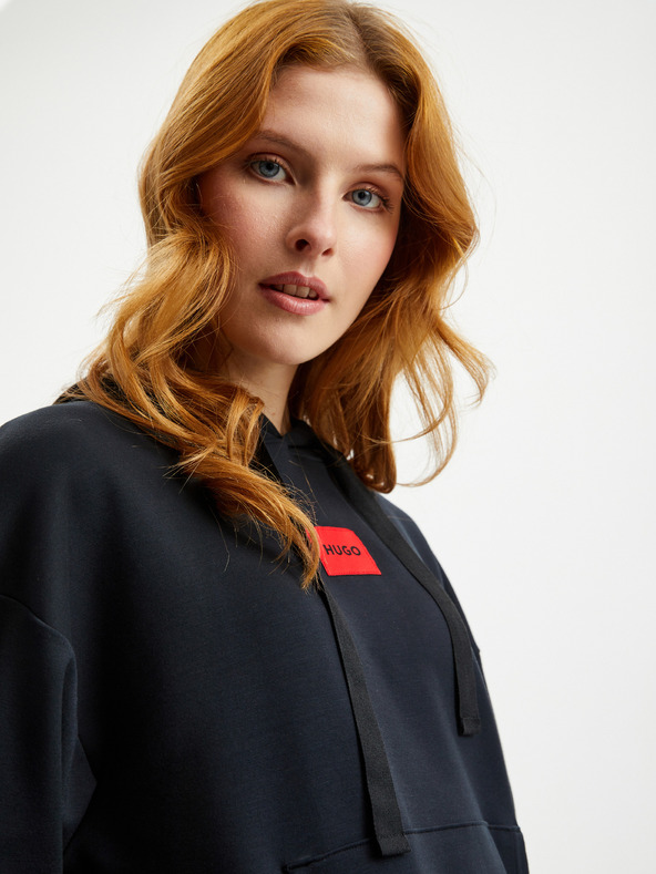 HUGO HUGO schwarzer Damen-Kapuzenpullover