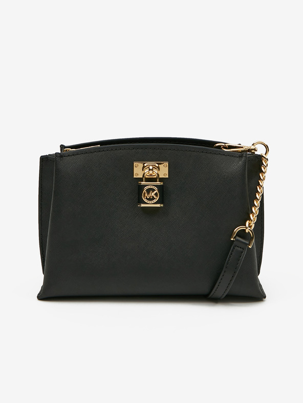 Michael Kors Schwarze Damen Michael Kors Ruby Leder Crossbody Handtasche