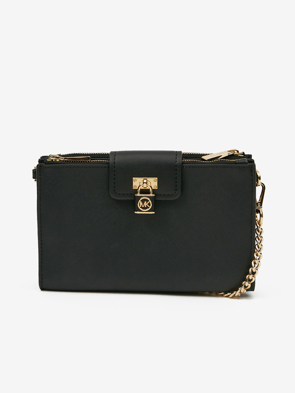 Michael Kors Schwarze Damen Michael Kors Ruby Leder Crossbody Handtasche