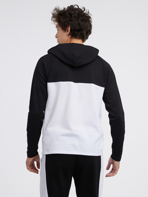 BOSS Weiß-schwarzer Herren-Kapuzenpullover Hugo Boss