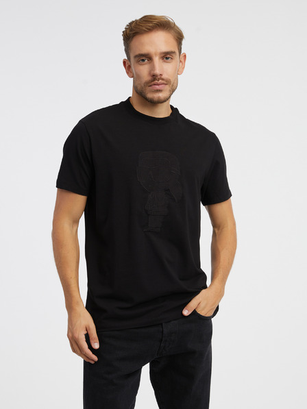 Karl Lagerfeld Schwarzes Herren-T-Shirt KARL LAGERFELD