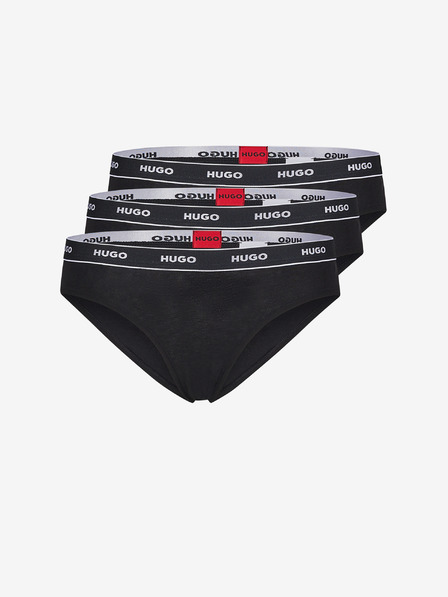 HUGO Dreier-Set Damen-Tangas in Schwarz HUGO