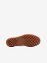 Vans Schwarz-weiße Damen-Sneakers mit Wildleder-Details auf Plateau VANS Old Skool Stacked
