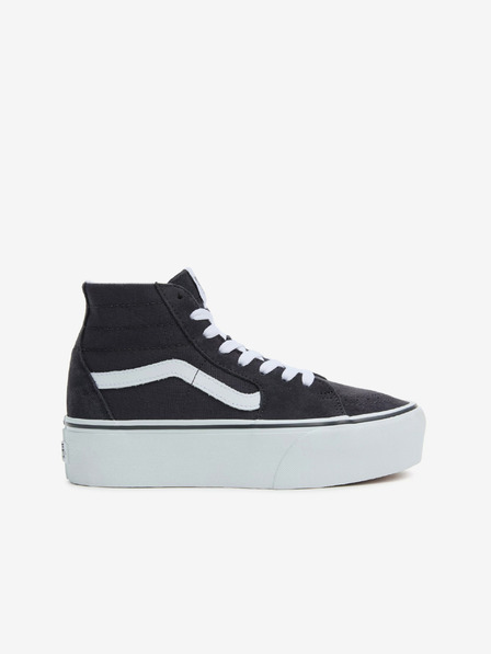 Vans Dunkelgraue Damen Knöchel-Sneakers aus Wildleder VANS UA SK8-Hi Tapered Stackform