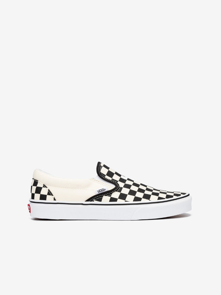 Vans Schwarz und creme gemusterte Slip On Sneakers Vans Classic Slip On