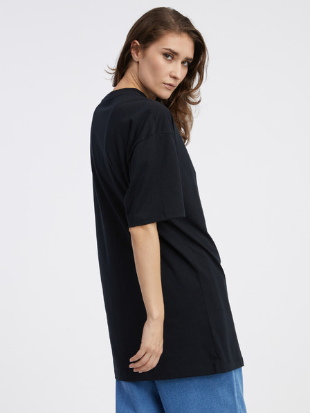 Converse Schwarzes Damen-T-Shirt in Übergröße von Converse