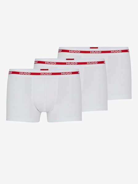 HUGO Dreier-Set Herren-Boxershorts in weiß HUGO