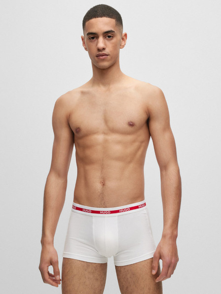 HUGO Dreier-Set Herren-Boxershorts in weiß HUGO