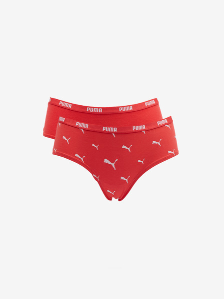 Puma Set aus zwei roten Puma Cat Logo Hosen für Damen