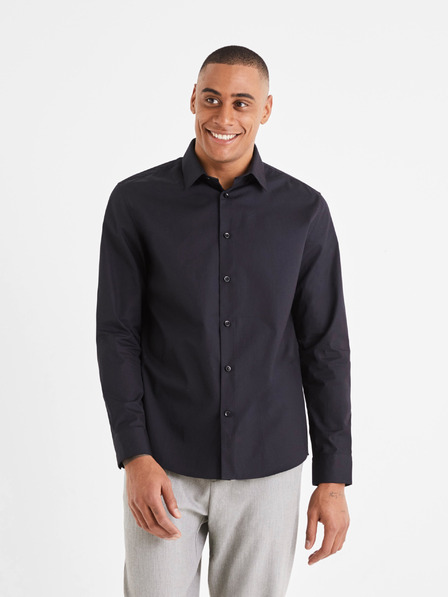 Celio Schwarzes formelles Hemd für Herren Celio Varegu