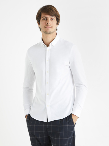 Celio Weißes Herrenhemd Celio Bapik