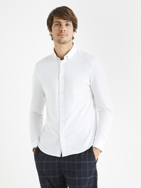 Celio Weißes Herrenhemd Celio Bapik