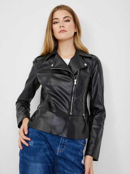 Orsay Schwarze Damen Lederjacke ORSAY