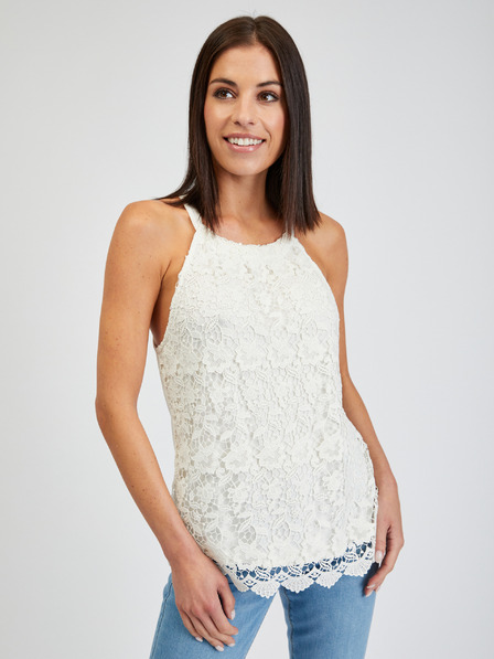Orsay Weißes Damen-Spitzen-Tank-Top ORSAY
