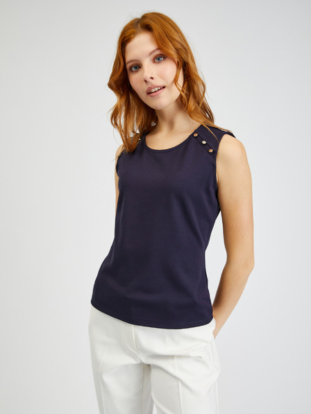 Orsay Dunkelblaues Damen-T-Shirt ORSAY