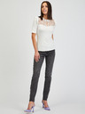 Orsay Weißes Damen-T-Shirt mit Spitze ORSAY