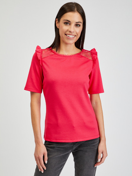 Orsay Dunkelrosa Damenshirt mit Rückenschlitz ORSAY