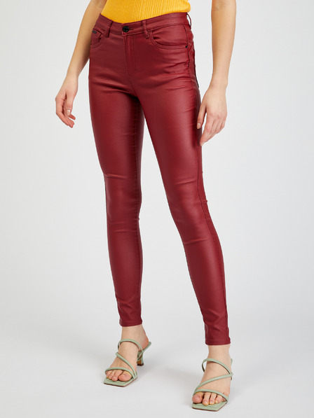 Orsay Burgunderfarbene Skinny Fit Hose für Damen ORSAY