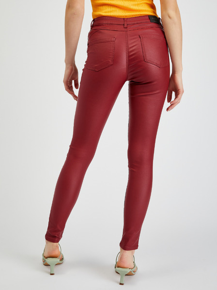 Orsay Burgunderfarbene Skinny Fit Hose für Damen ORSAY