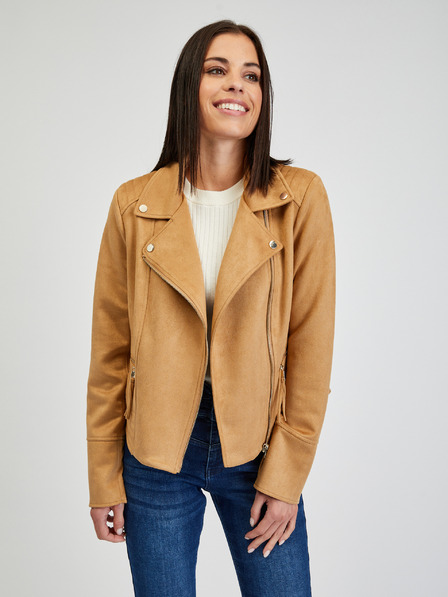 Orsay Tina hellbrauner Damen-Parka in Wildlederoptik ORSAY