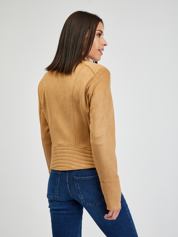 Orsay Tina hellbrauner Damen-Parka in Wildlederoptik ORSAY