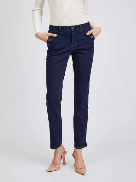 Orsay Dunkelblaue Damen-Straight-Fit-Jeans ORSAY