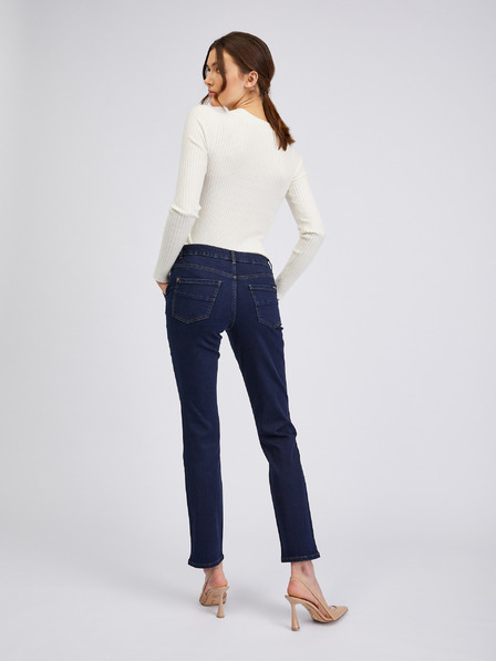Orsay Dunkelblaue Damen-Straight-Fit-Jeans ORSAY