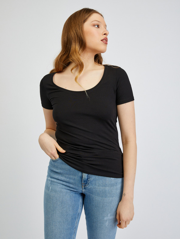 Orsay Schwarzes Damen Basic T-Shirt von ORSAY