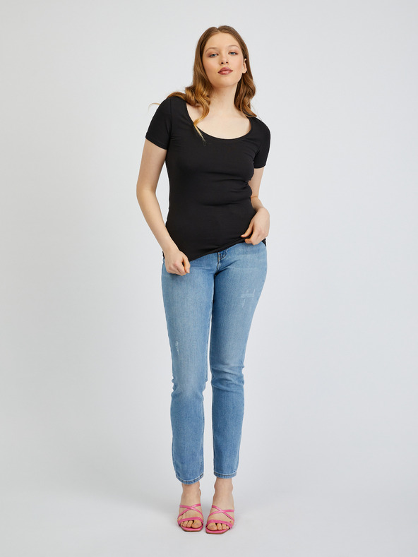 Orsay Schwarzes Damen Basic T-Shirt von ORSAY