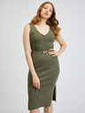Orsay Khakifarbenes Damen-Pullover-Kleid ORSAY
