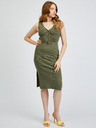 Orsay Khakifarbenes Damen-Pullover-Kleid ORSAY