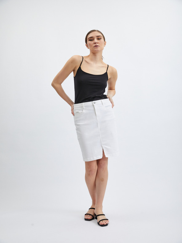 Orsay Weißer Damen-Jeansrock ORSAY