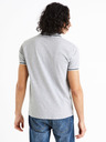 Celio Hellgraues Herren-Poloshirt Celio Decolrayeb