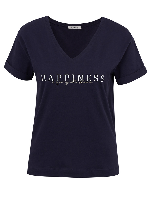 Orsay Dunkelblaues Damen-T-Shirt ORSAY