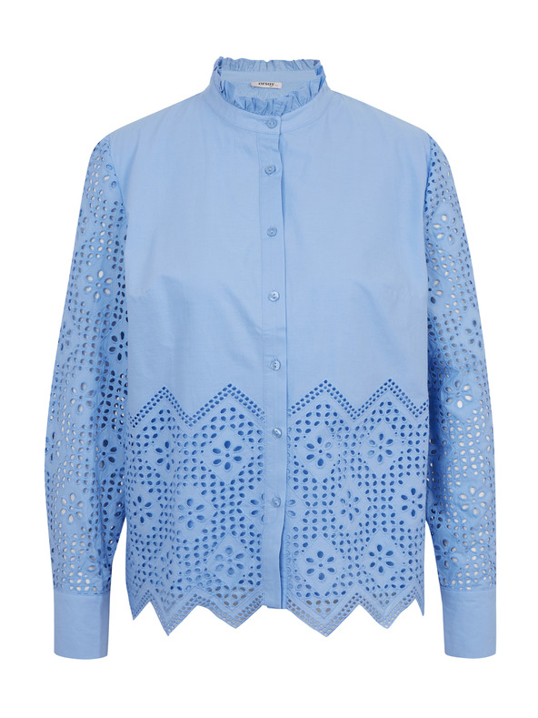 Orsay Hellblaue Damenbluse mit dekorativen Details ORSAY