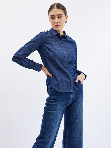Orsay Dunkelblaues Damen-Denim-Shirt ORSAY