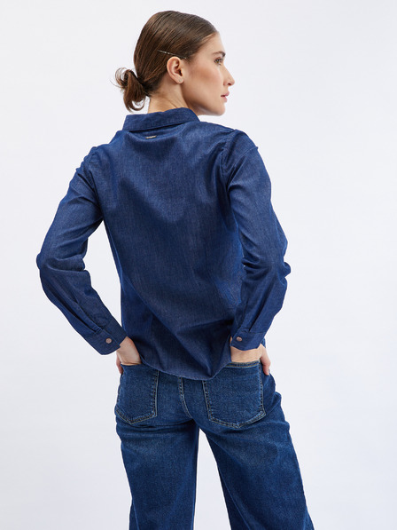 Orsay Dunkelblaues Damen-Denim-Shirt ORSAY
